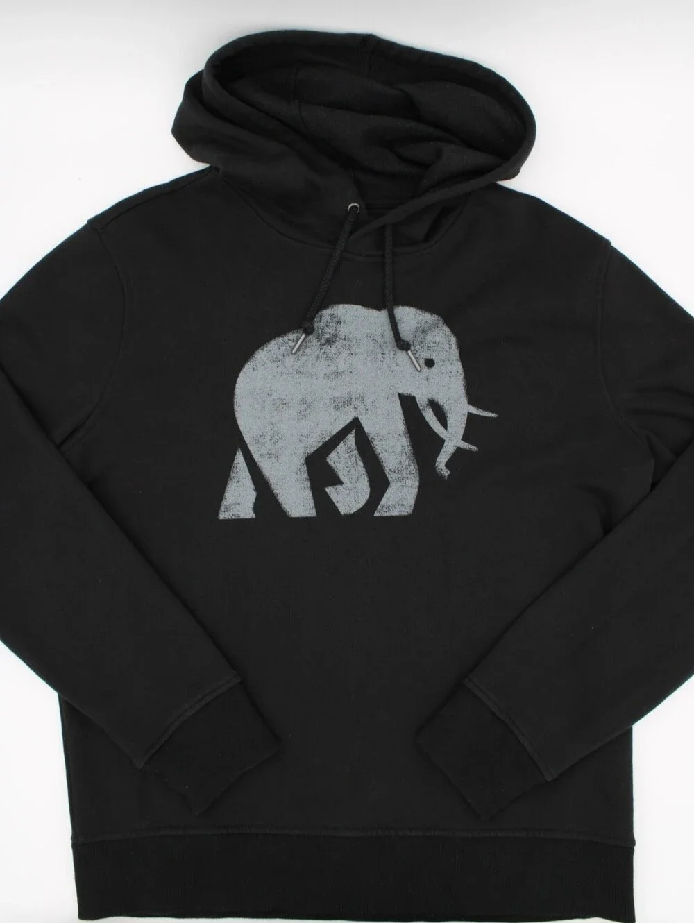 Banana Republic Heritage Elephant Logo Pullover Hoodie Black Men's M